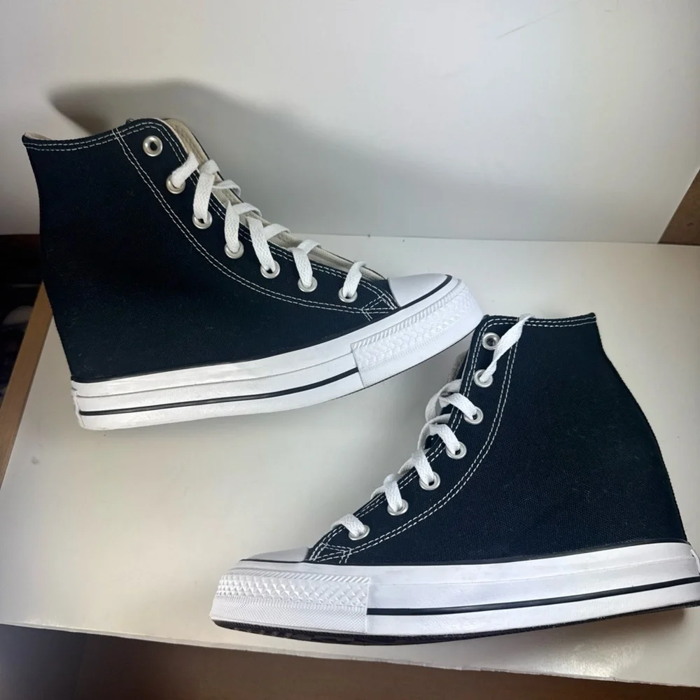 Converse Chuck Taylor All Star Wedge Platform Sneakers Women’s Size 8.5 - Picture 8 of 12